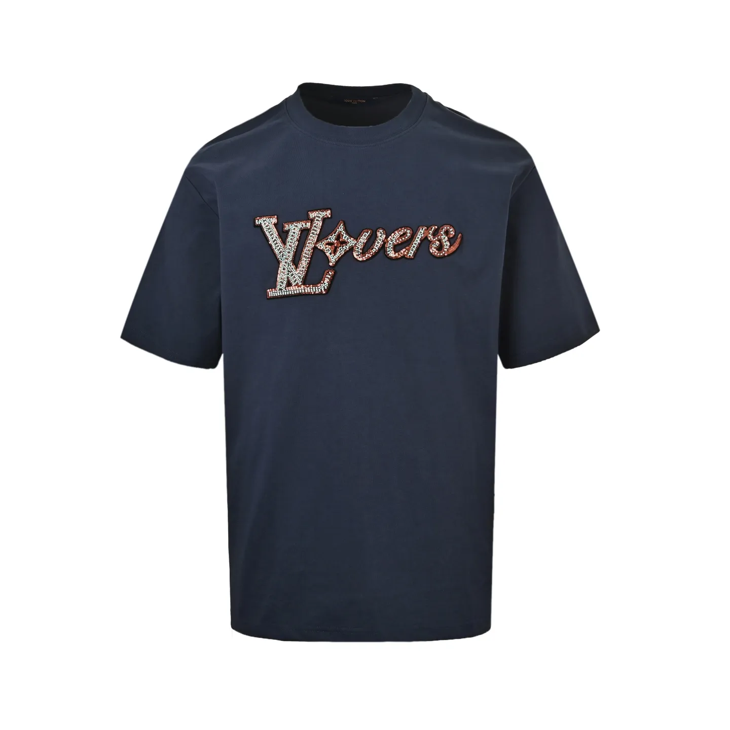Louis Vuitton/Louis Vuitton beaded embroidered monogram short sleeves